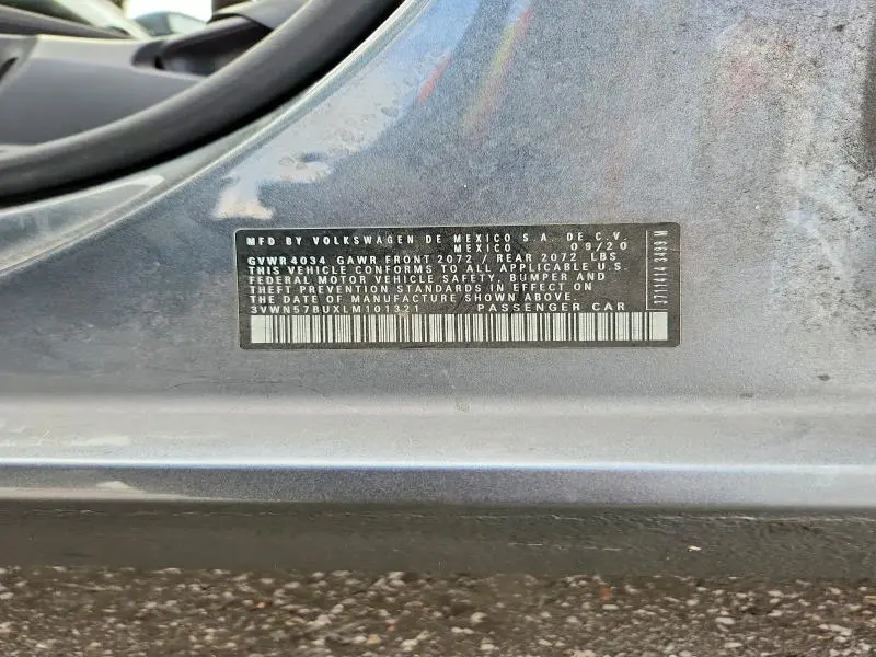 2020 VOLKSWAGEN JETTA S  