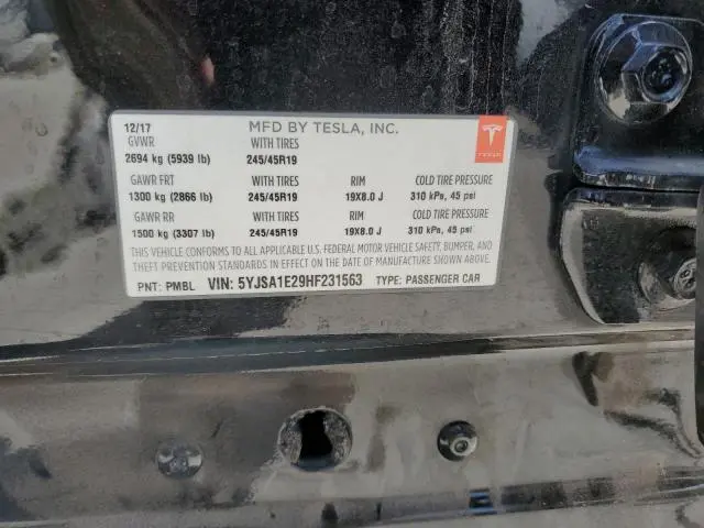 2017 TESLA MODEL S   