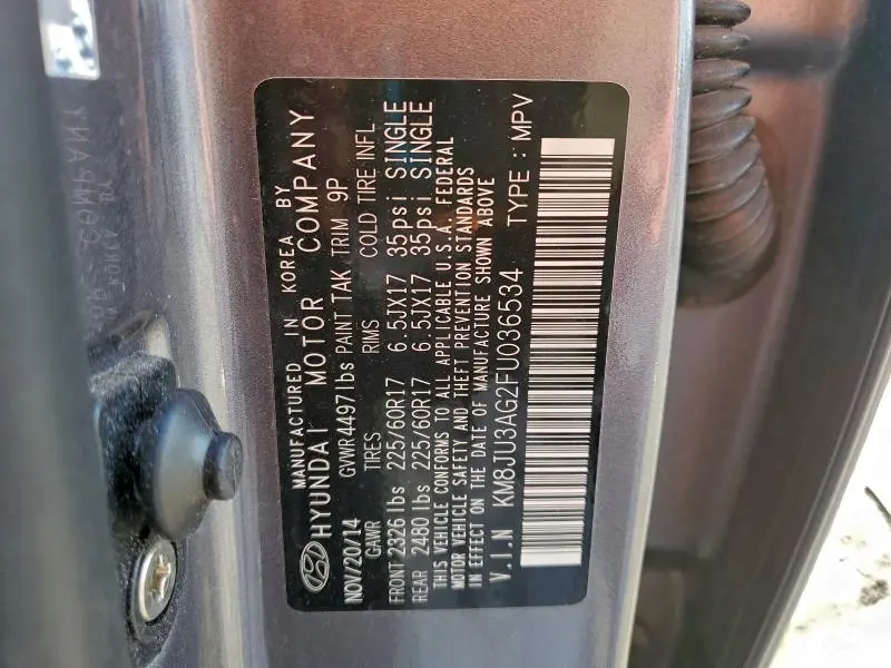 2015 HYUNDAI TUCSON LIMITED  