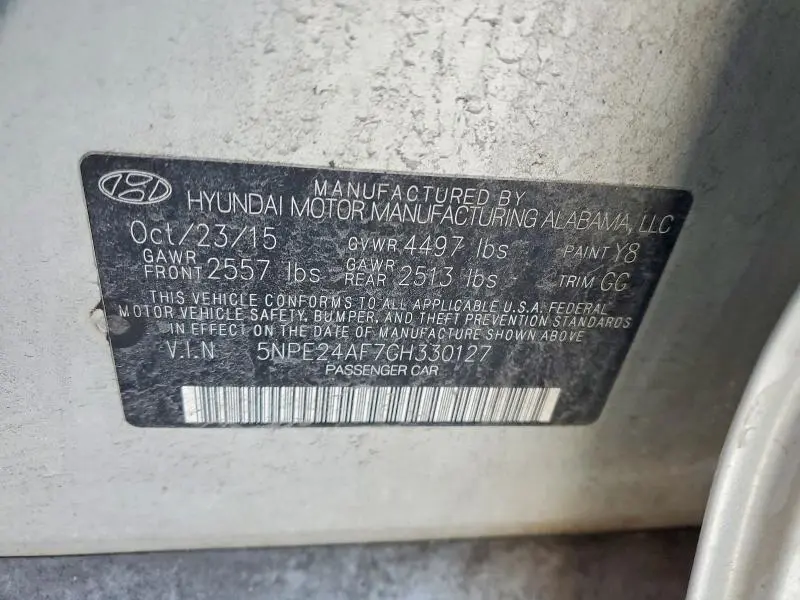 2016 HYUNDAI SONATA SE  