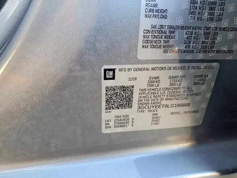 2020 CHEVROLET SILVERADO K1500 RST  