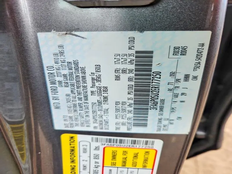 2014 FORD FUSION TITANIUM PHEV  