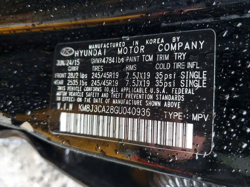 2016 HYUNDAI TUCSON SPORT  