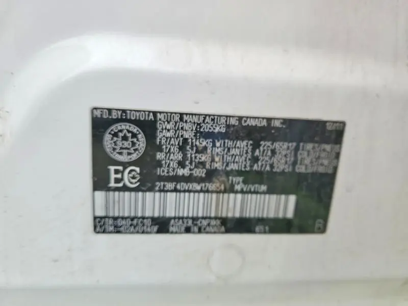 2011 TOYOTA RAV4 BASE  