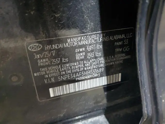 2017 HYUNDAI SONATA SPORT  