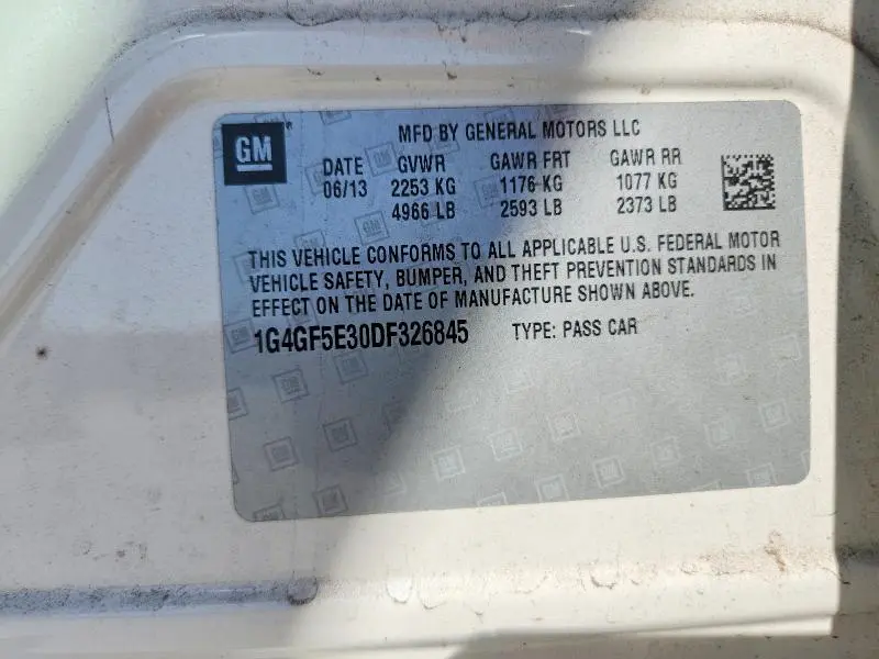 2013 BUICK LACROSSE PREMIUM  