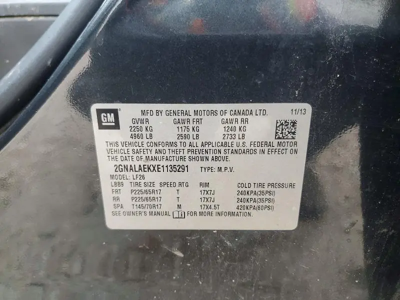 2014 CHEVROLET EQUINOX LS  