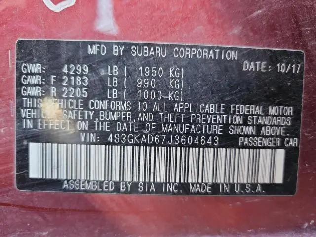 2018 SUBARU IMPREZA PREMIUM PLUS  