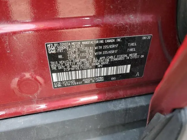 2020 TOYOTA RAV4 XLE  