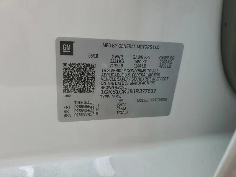 2018 GMC YUKON DENALI  