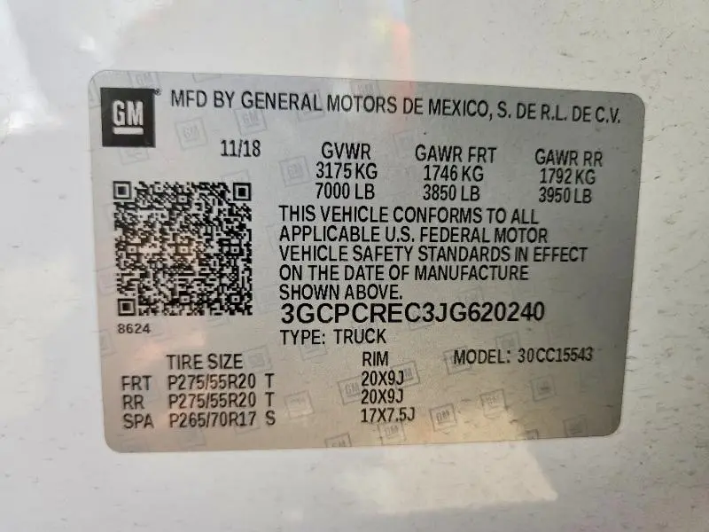2018 CHEVROLET SILVERADO C1500 LT  