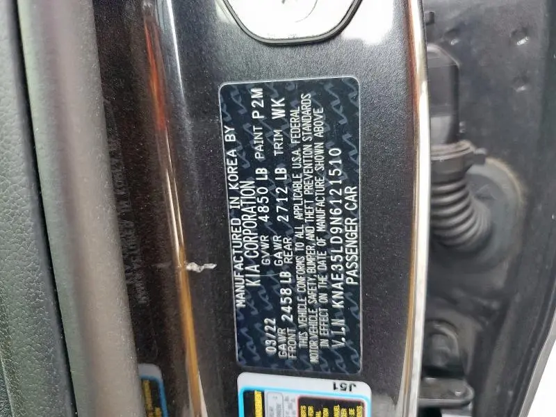 2022 KIA STINGER GT LINE  