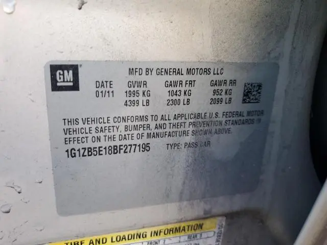 2011 CHEVROLET MALIBU LS  