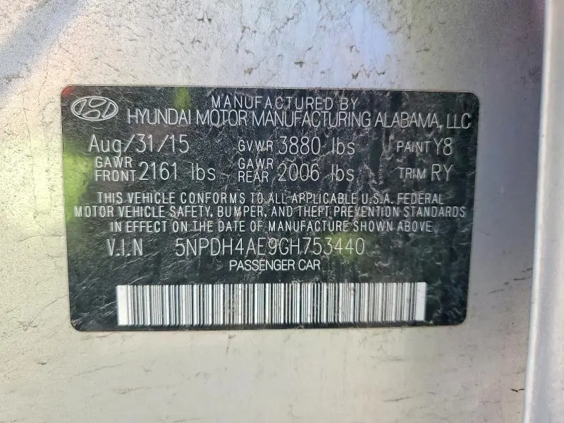 2016 HYUNDAI ELANTRA VALUE EDITION  