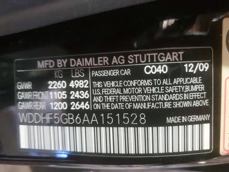 2010 MERCEDES-BENZ E 350  