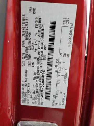 2018 FORD ESCAPE SEL  