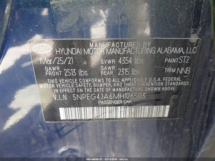 2021 HYUNDAI SONATA SE