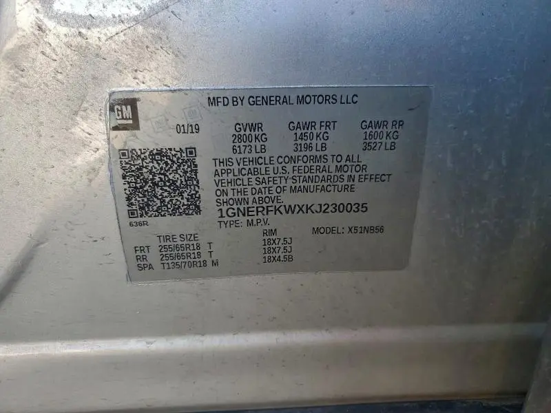 2019 CHEVROLET TRAVERSE LS  