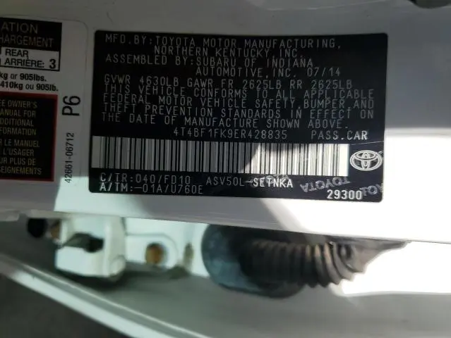 2014 TOYOTA CAMRY L