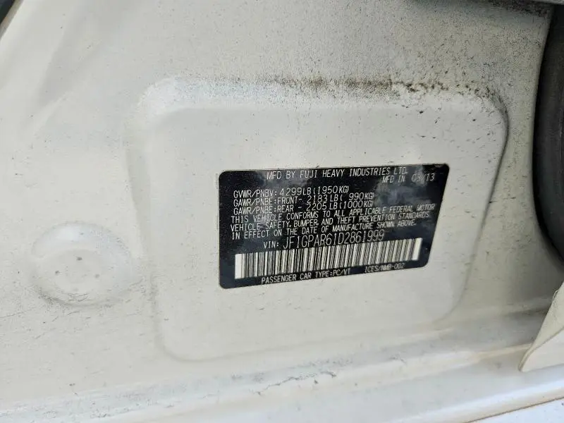 2013 SUBARU IMPREZA SPORT LIMITED  