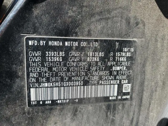 2016 HONDA FIT LX  