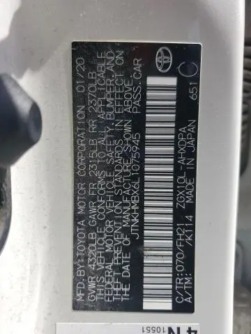 2020 TOYOTA C-HR XLE  