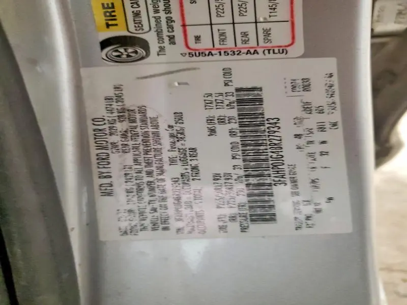 2011 FORD FUSION SEL  