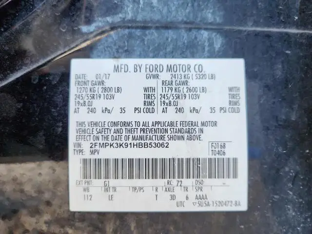 2017 FORD EDGE TITANIUM  