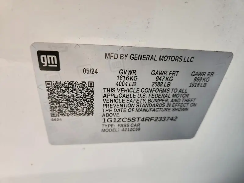 2024 CHEVROLET MALIBU LS  