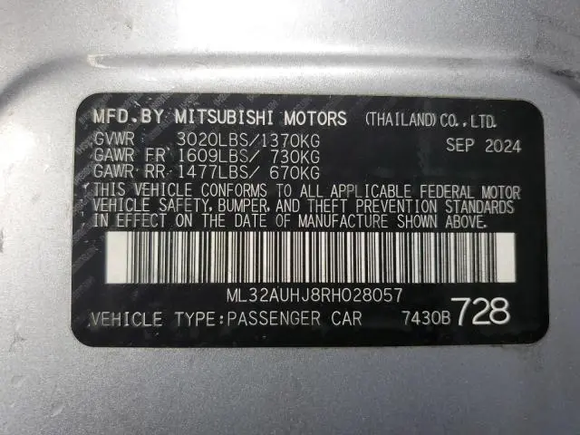 2024 MITSUBISHI MIRAGE ES