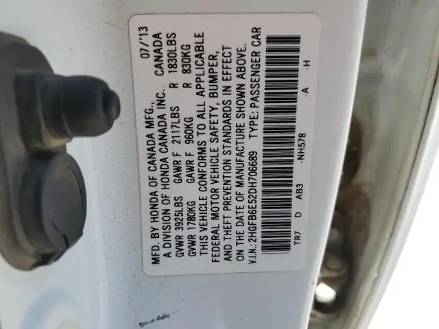 2013 HONDA CIVIC SI  
