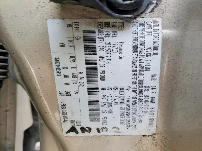 2017 FORD FOCUS SEL  