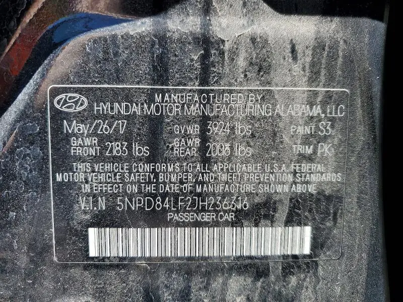 2018 HYUNDAI ELANTRA SEL  