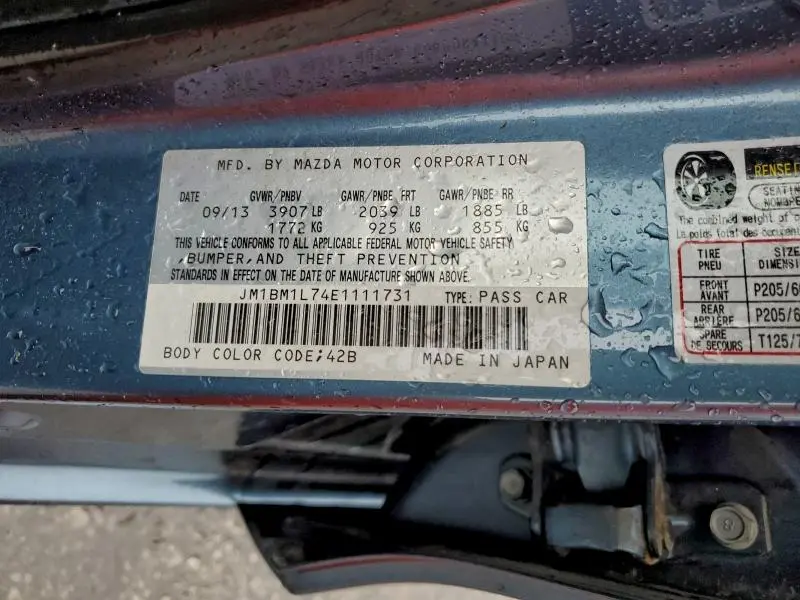 2014 MAZDA 3 TOURING  