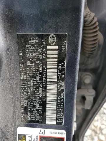 2012 TOYOTA CAMRY BASE  