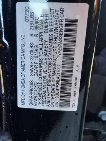 2020 ACURA TLX   