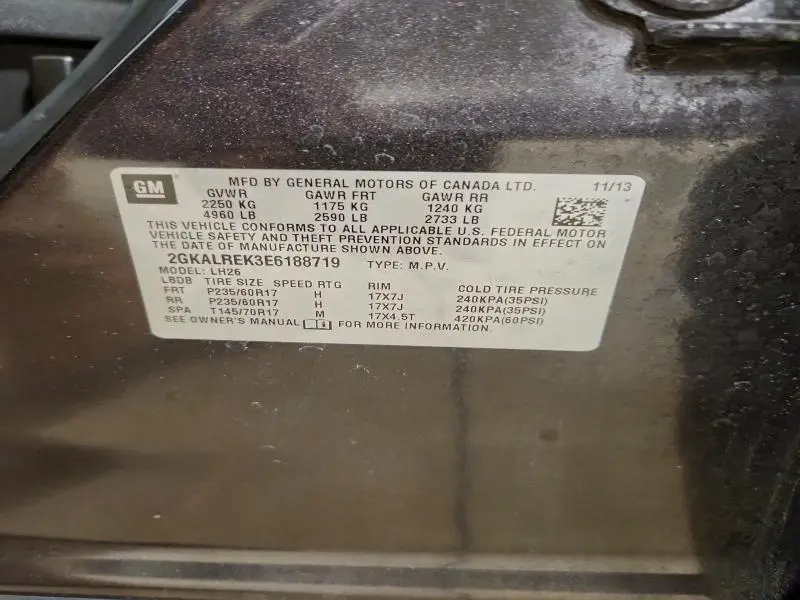 2014 GMC TERRAIN SLE  