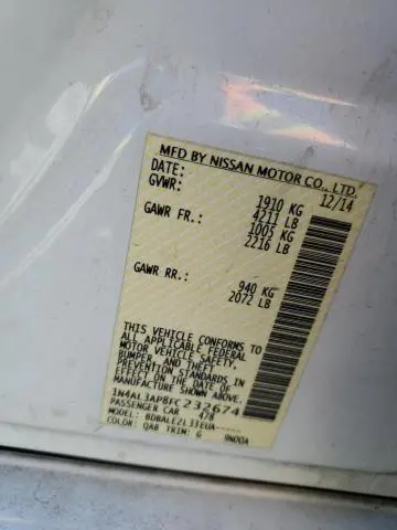 2015 NISSAN ALTIMA 2.5  