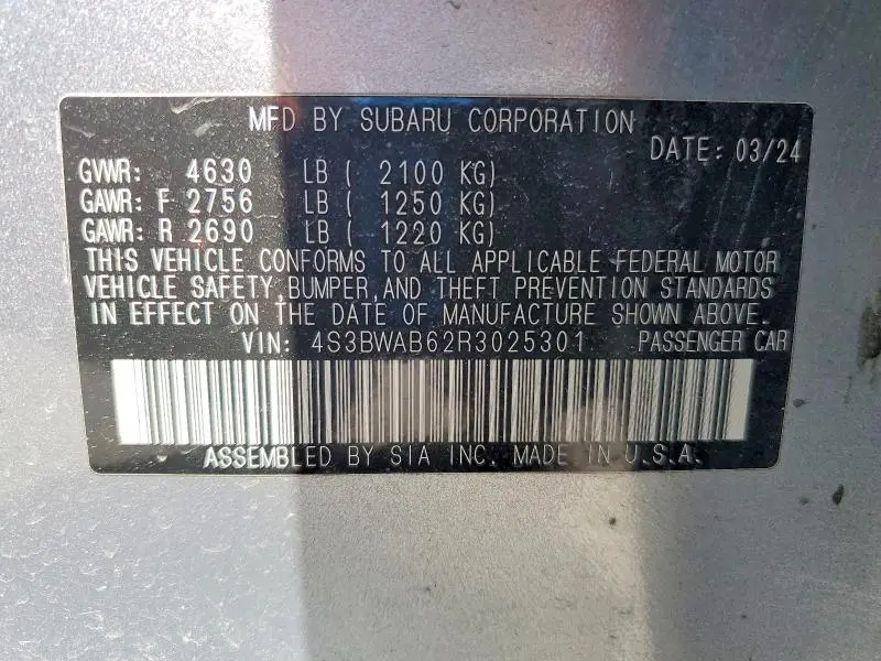 2024 SUBARU LEGACY   