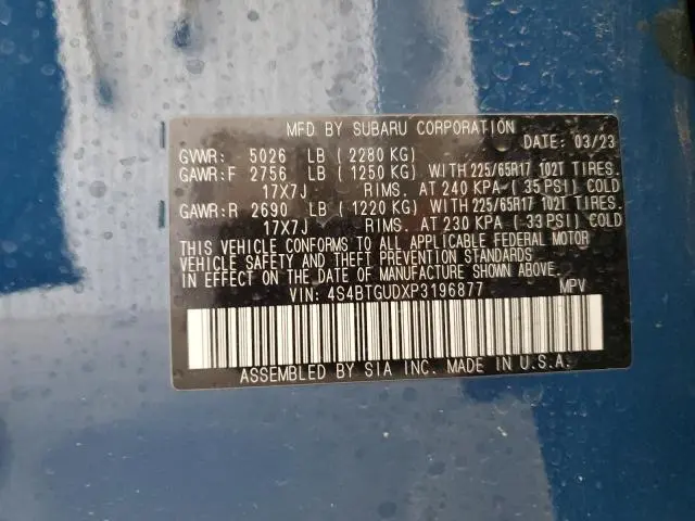 2023 SUBARU OUTBACK WILDERNESS  