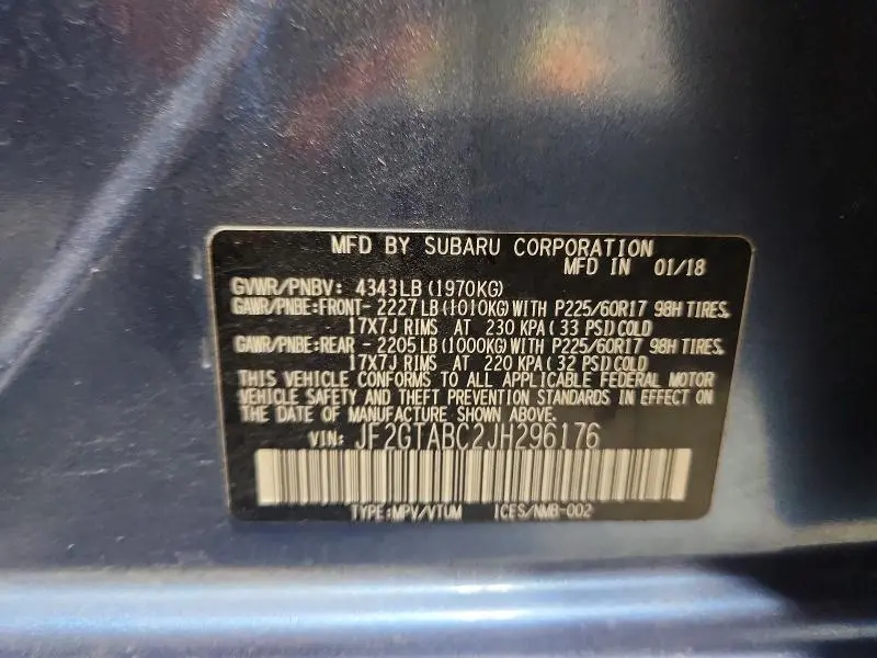 2018 SUBARU CROSSTREK PREMIUM  