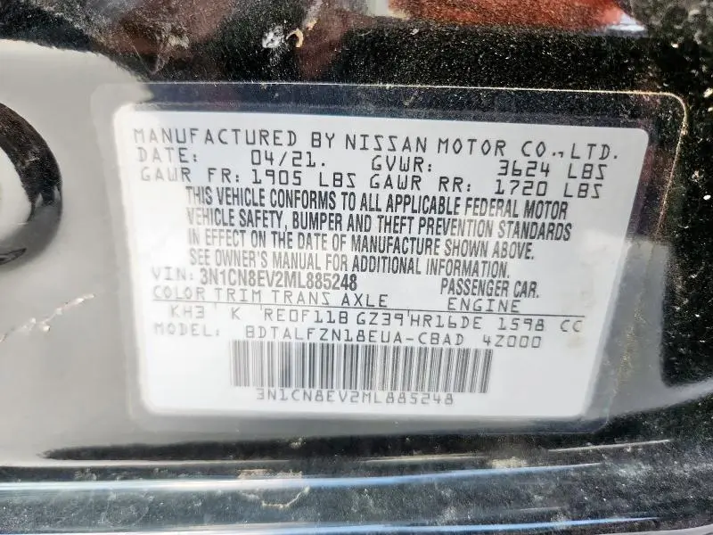 2021 NISSAN VERSA SV