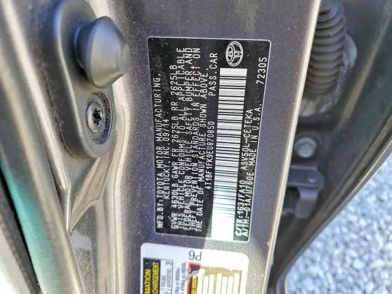 2014 TOYOTA CAMRY L  