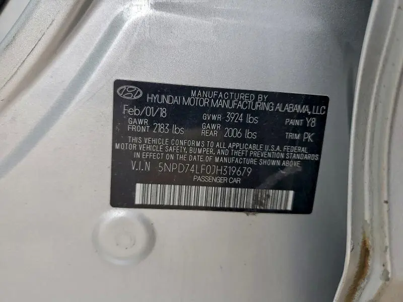 2018 HYUNDAI ELANTRA SE  