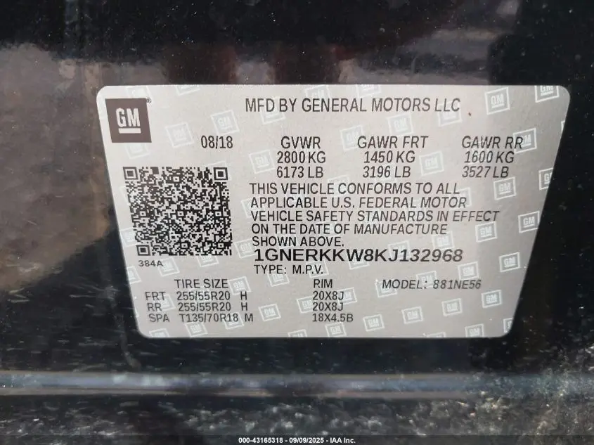 2019 CHEVROLET TRAVERSE PREMIER