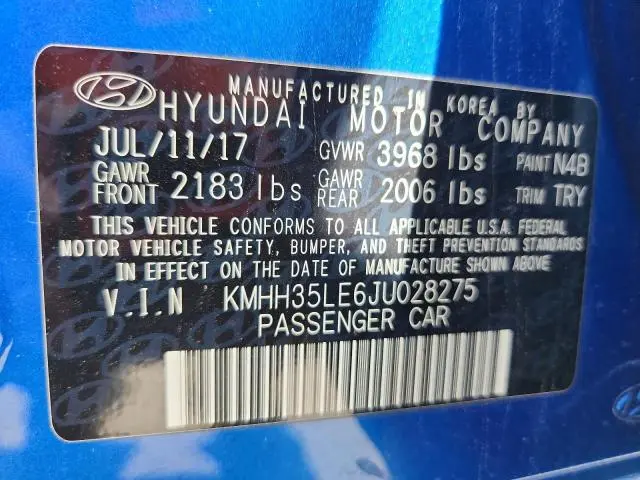 2018 HYUNDAI ELANTRA GT   