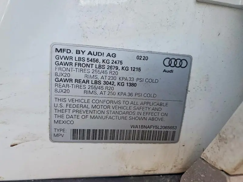 2020 AUDI Q5 PREMIUM PLUS  