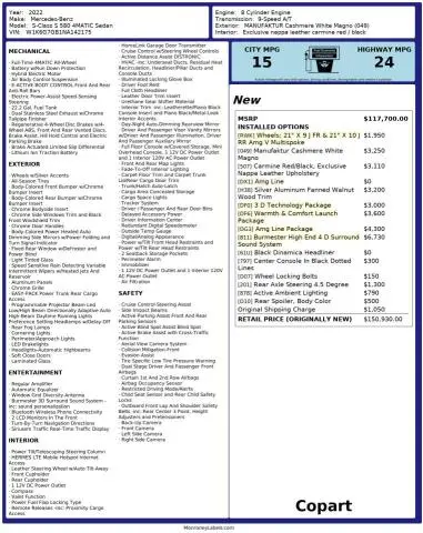 2022 MERCEDES-BENZ S 580 4MATIC  