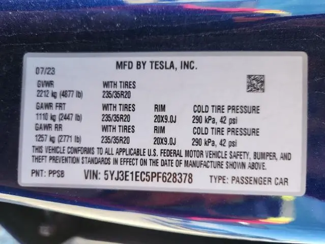 2023 TESLA MODEL 3   