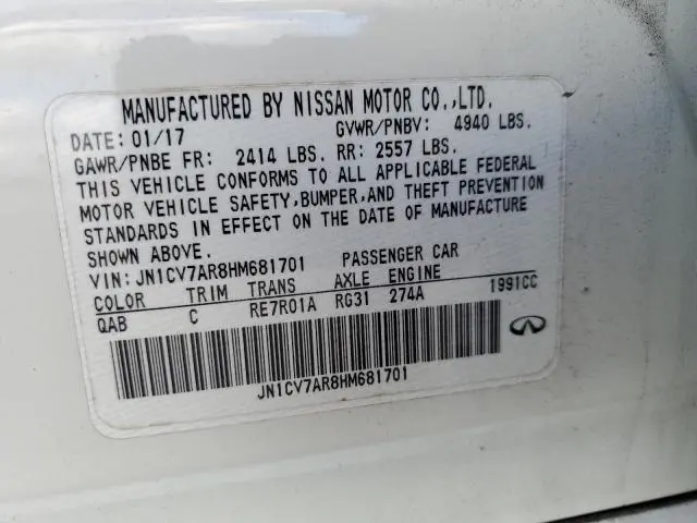 2017 INFINITI Q50 BASE  